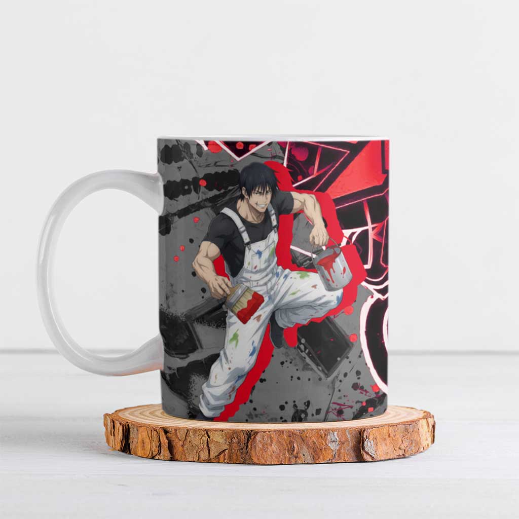 Toji Fushiguro Ceramic Mug Urban Graffiti Anime Style