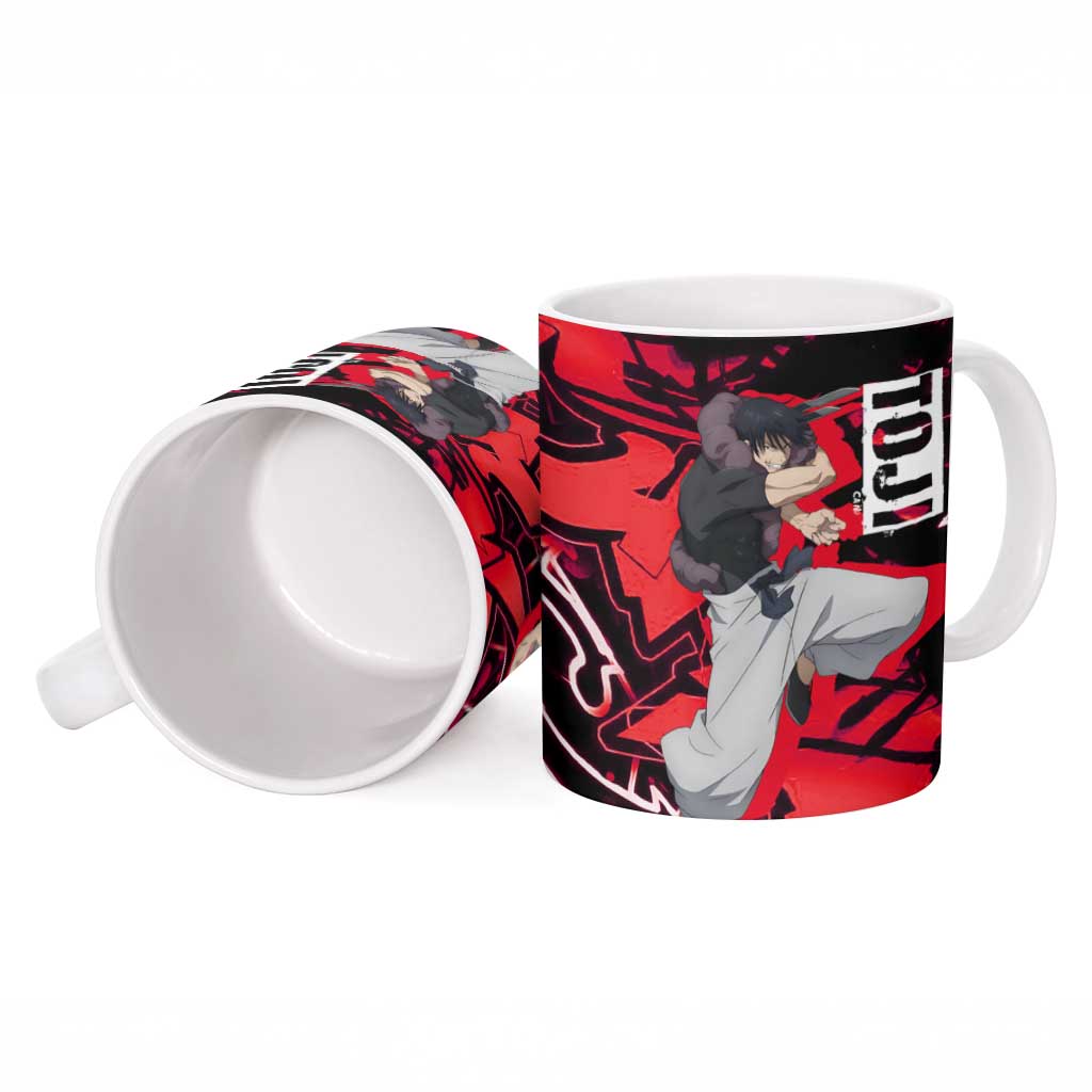 Toji Fushiguro Ceramic Mug Urban Graffiti Anime Style