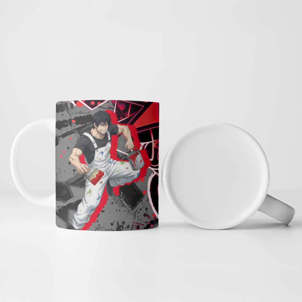 Toji Fushiguro Ceramic Mug Urban Graffiti Anime Style