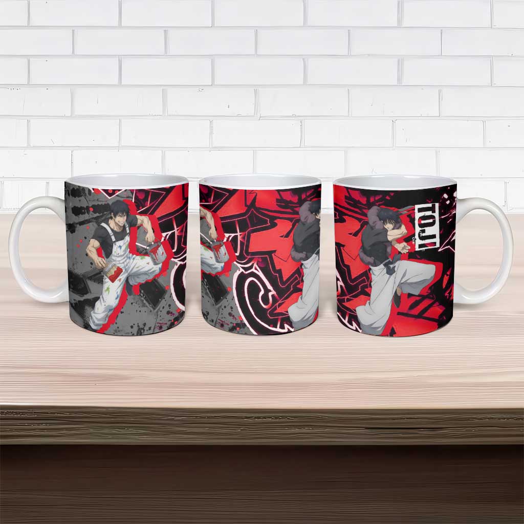 Toji Fushiguro Ceramic Mug Urban Graffiti Anime Style