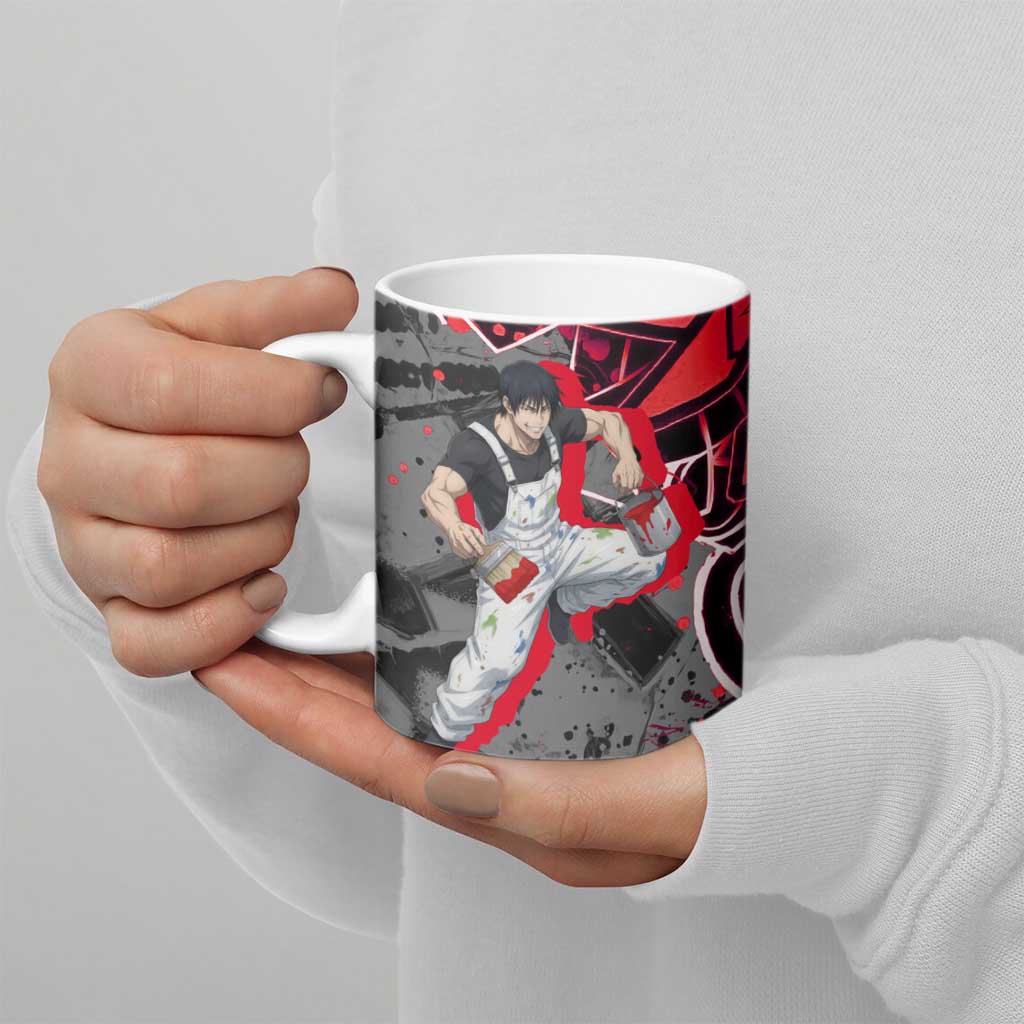 Toji Fushiguro Ceramic Mug Urban Graffiti Anime Style