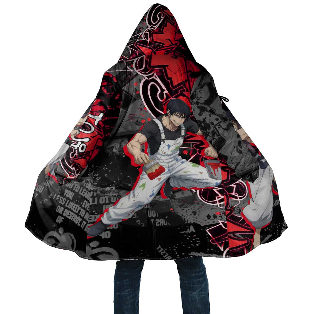 Toji Fushiguro Cloak Urban Graffiti Anime Style