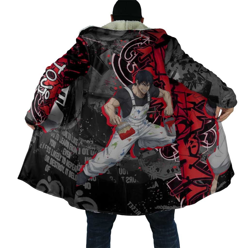 Toji Fushiguro Cloak Urban Graffiti Anime Style