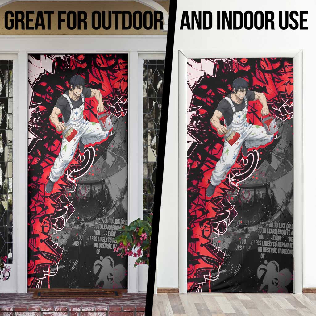 Toji Fushiguro Door Cover Urban Graffiti Anime Style