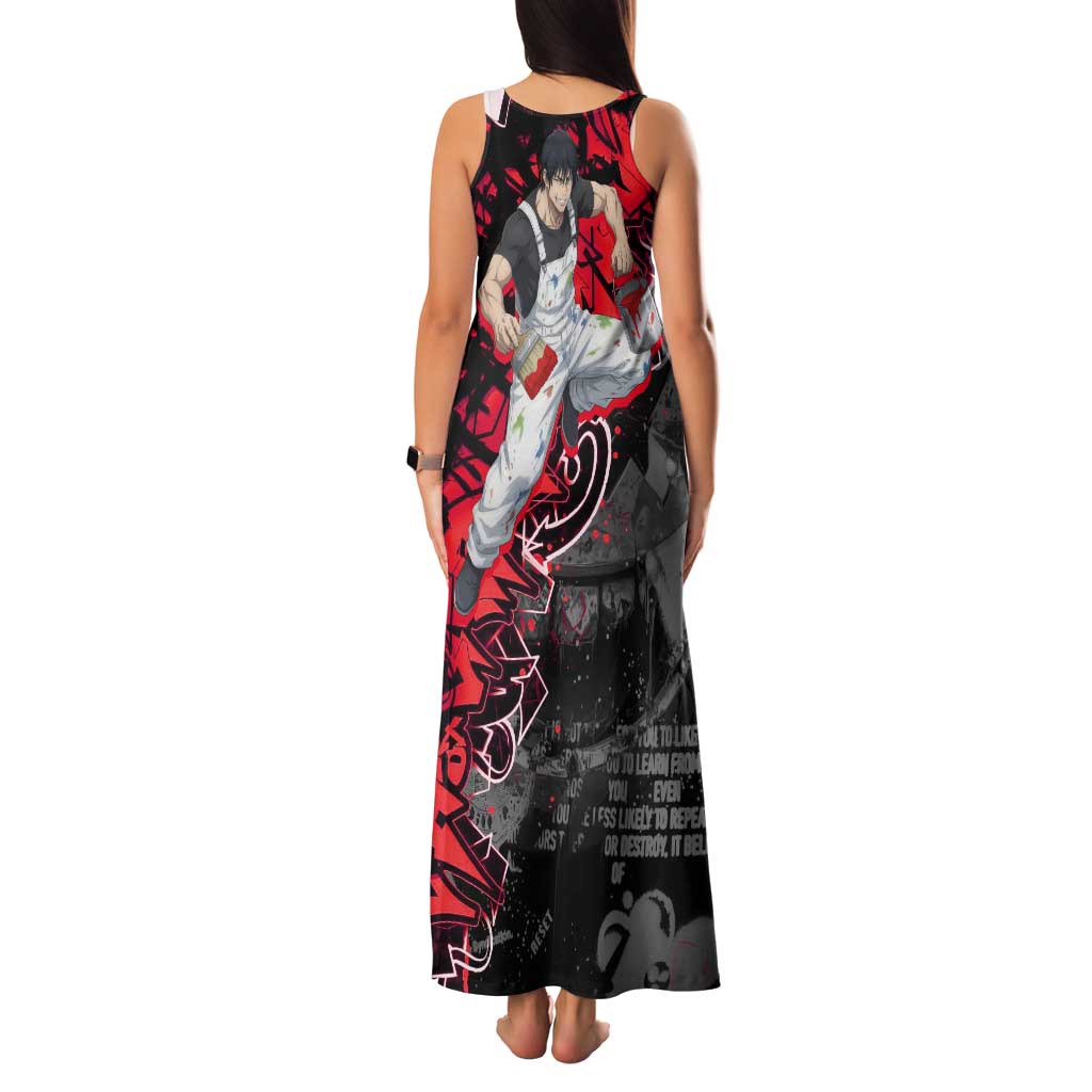 Toji Fushiguro Family Matching Tank Maxi Dress and Hawaiian Shirt Urban Graffiti Anime Style