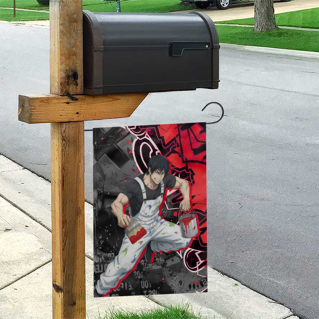 Toji Fushiguro Garden Flag Urban Graffiti Anime Style