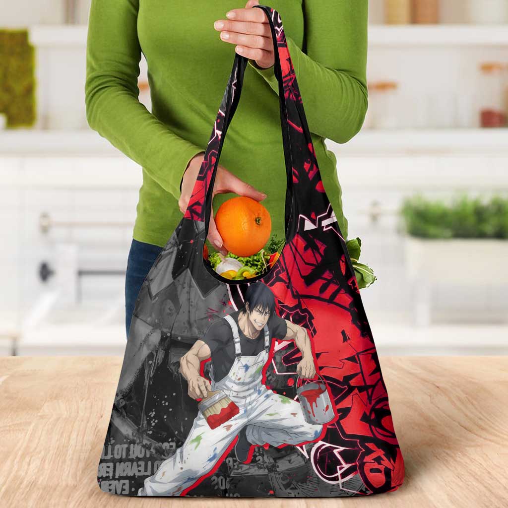 Toji Fushiguro Grocery Bag Urban Graffiti Anime Style