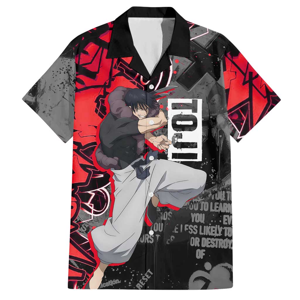 Toji Fushiguro Hawaiian Shirt Urban Graffiti Anime Style