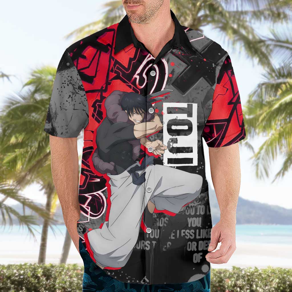 Toji Fushiguro Hawaiian Shirt Urban Graffiti Anime Style