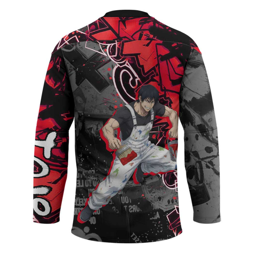 Toji Fushiguro Hockey Jersey Urban Graffiti Anime Style