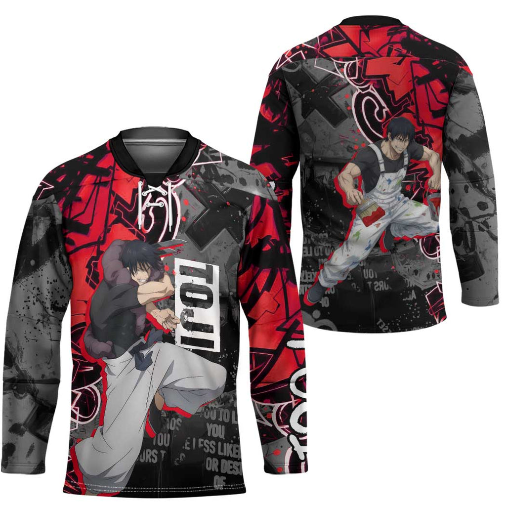 Toji Fushiguro Hockey Jersey Urban Graffiti Anime Style