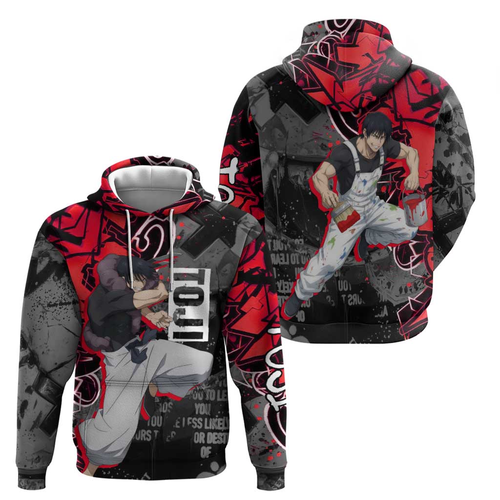 Toji Fushiguro Hoodie Urban Graffiti Anime Style