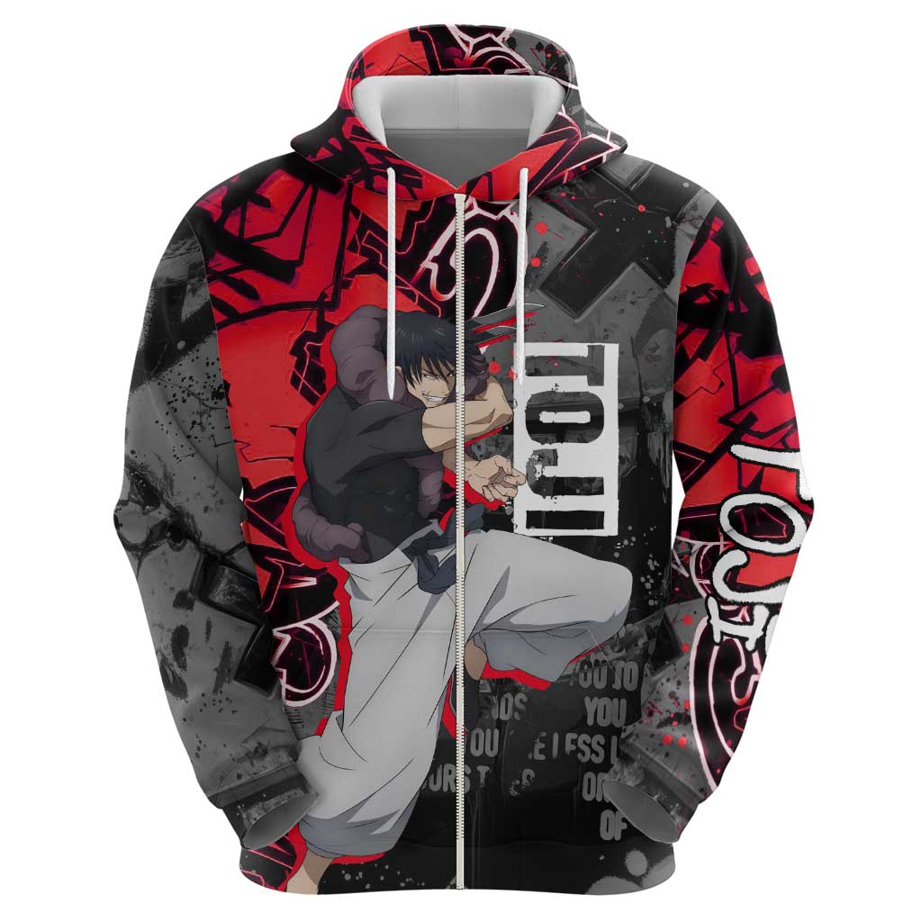 Toji Fushiguro Hoodie Urban Graffiti Anime Style