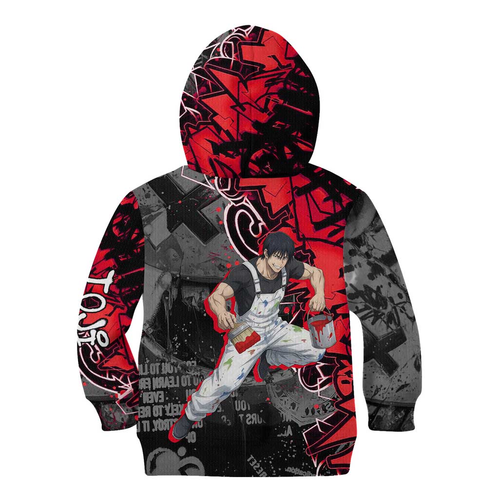 Toji Fushiguro Kid Hoodie Urban Graffiti Anime Style