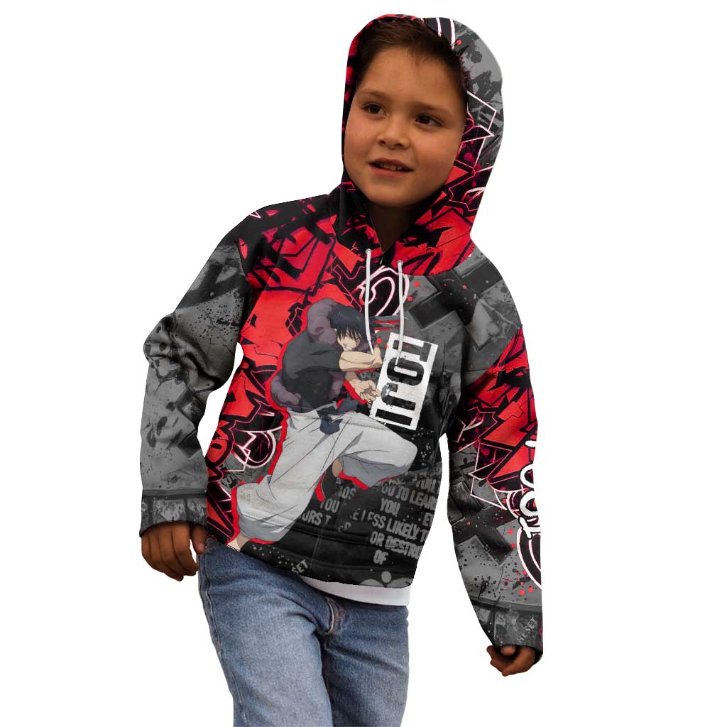 Toji Fushiguro Kid Hoodie Urban Graffiti Anime Style