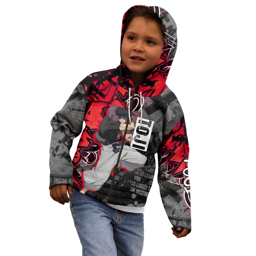 Toji Fushiguro Kid Hoodie Urban Graffiti Anime Style