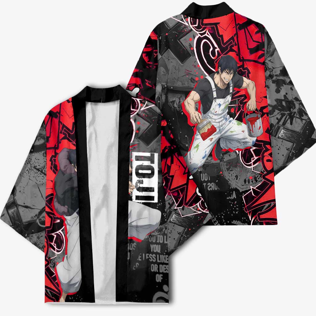 Toji Fushiguro Kimono Urban Graffiti Anime Style