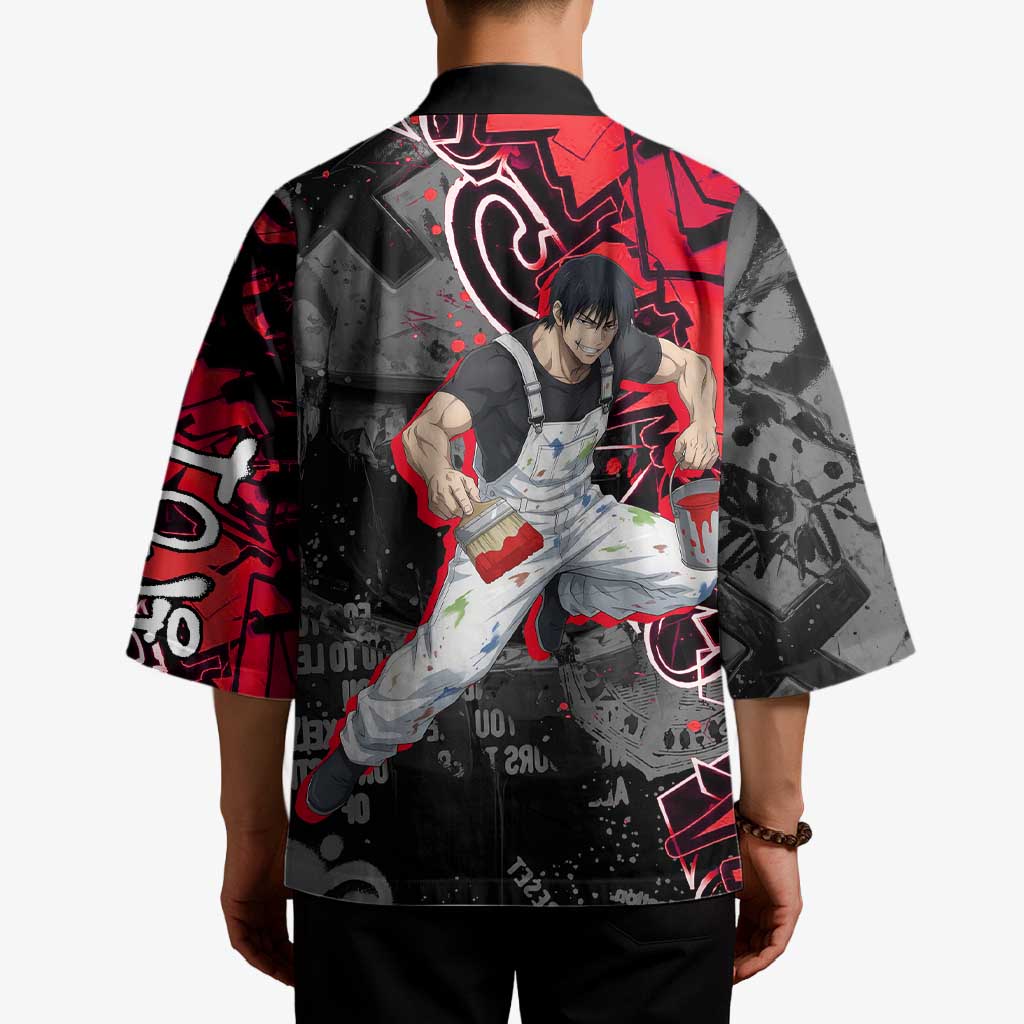 Toji Fushiguro Kimono Urban Graffiti Anime Style