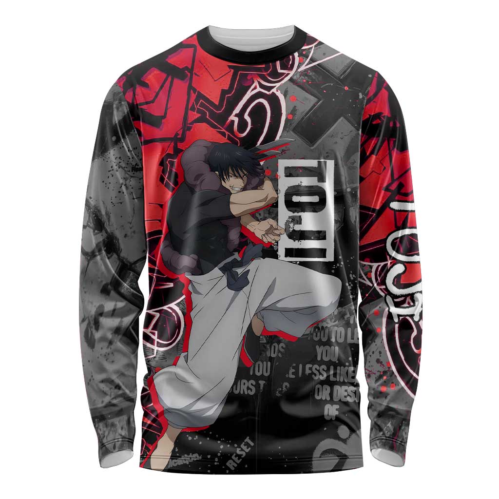 Toji Fushiguro Long Sleeve Shirt Urban Graffiti Anime Style