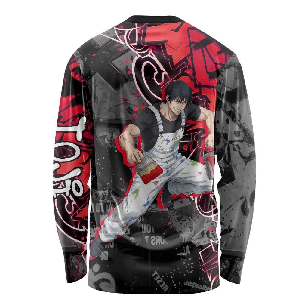 Toji Fushiguro Long Sleeve Shirt Urban Graffiti Anime Style