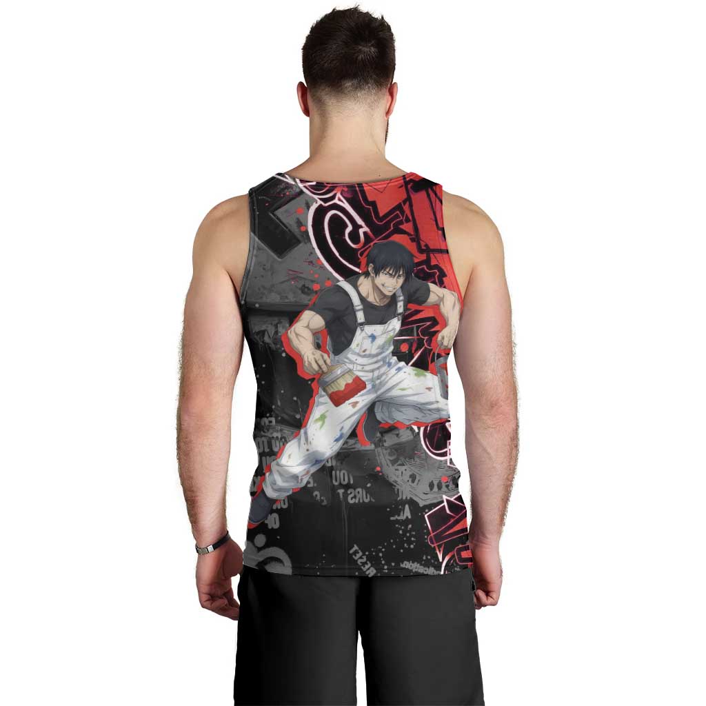 Toji Fushiguro Men Tank Top Urban Graffiti Anime Style