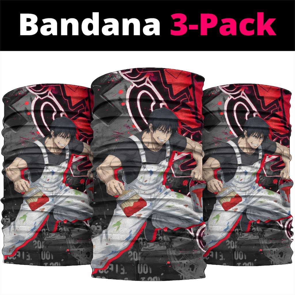 Toji Fushiguro Neck Gaiter Urban Graffiti Anime Style