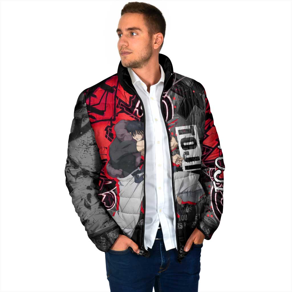Toji Fushiguro Padded Jacket Urban Graffiti Anime Style