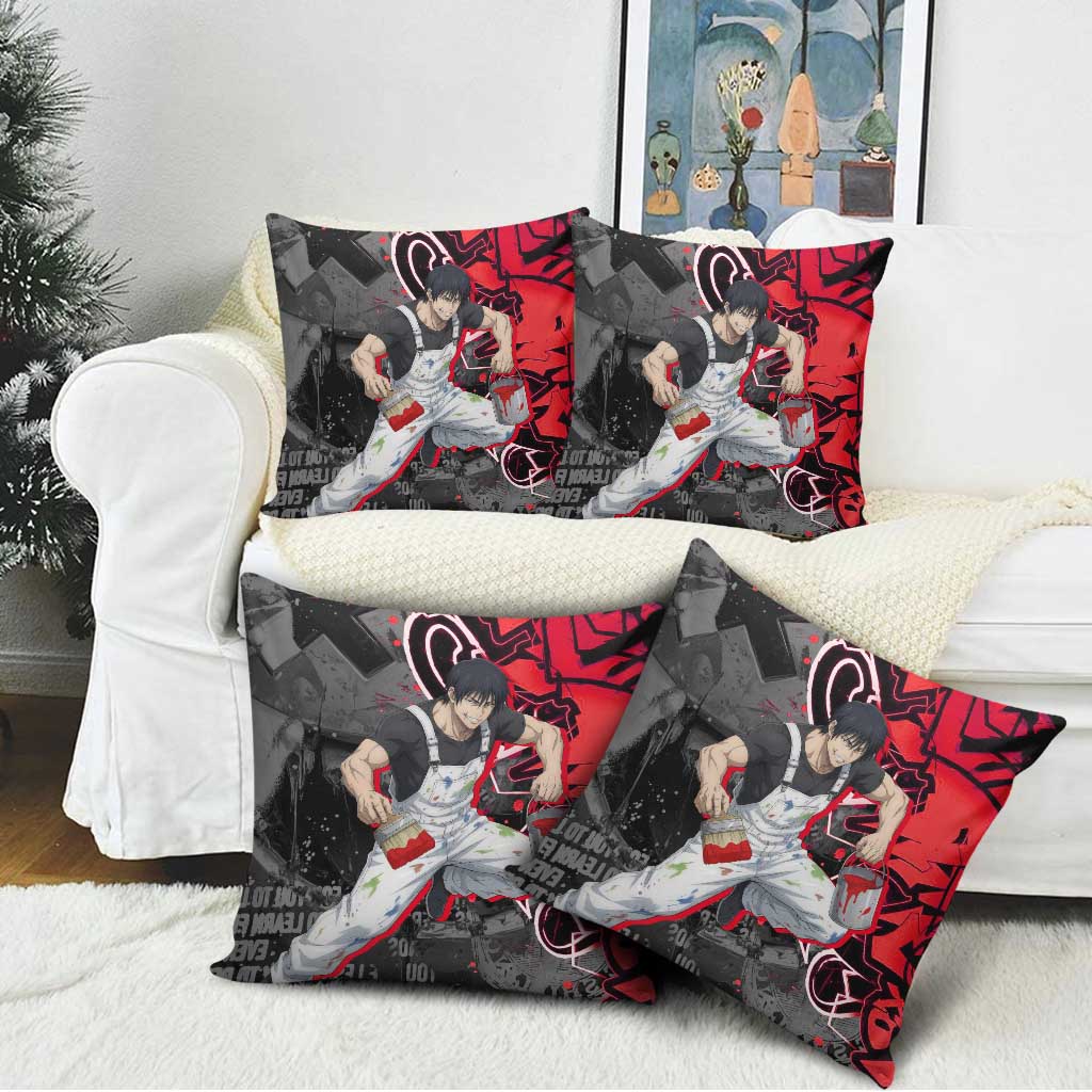 Toji Fushiguro Pillow Cover Urban Graffiti Anime Style