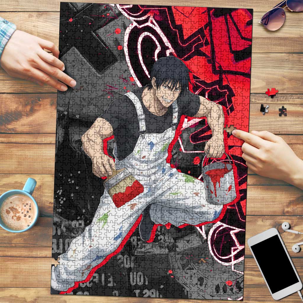 Toji Fushiguro Puzzle Urban Graffiti Anime Style