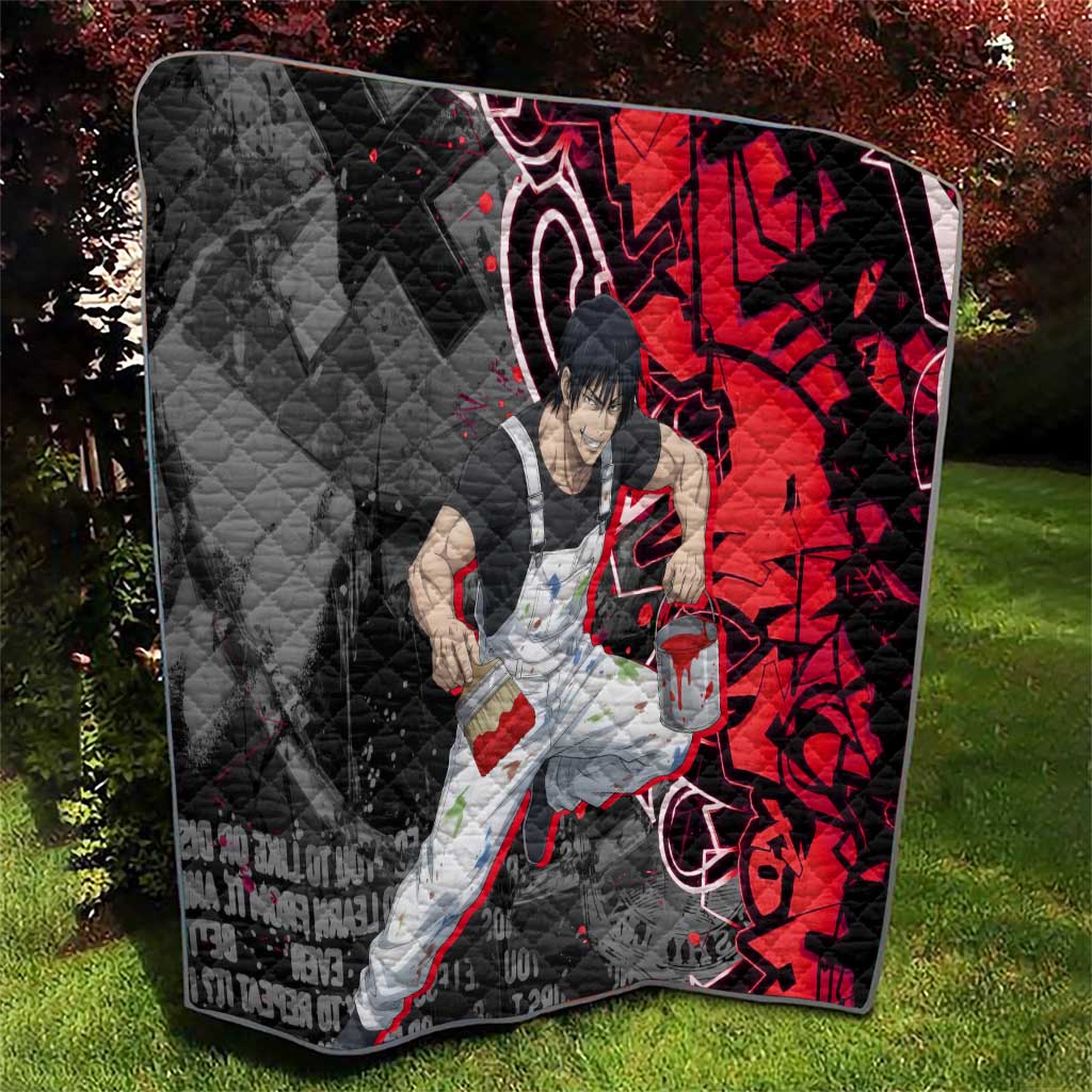 Toji Fushiguro Quilt Urban Graffiti Anime Style