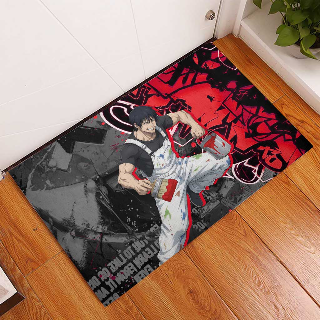 Toji Fushiguro Rubber Doormat Urban Graffiti Anime Style