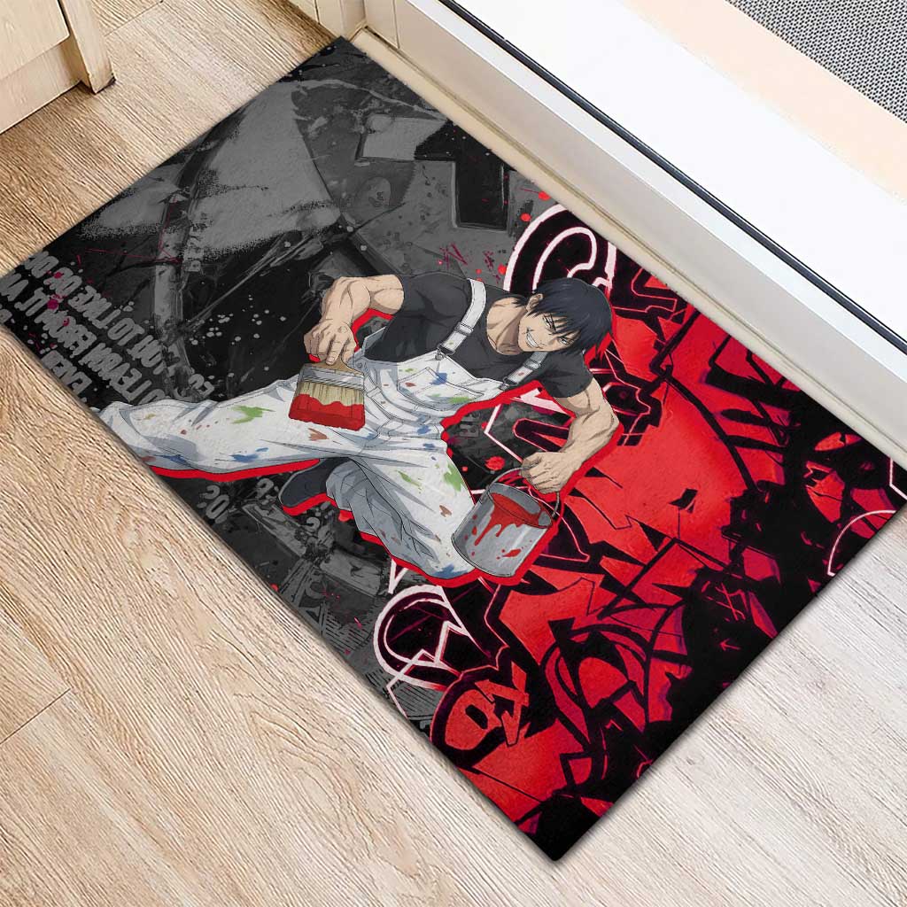 Toji Fushiguro Rubber Doormat Urban Graffiti Anime Style