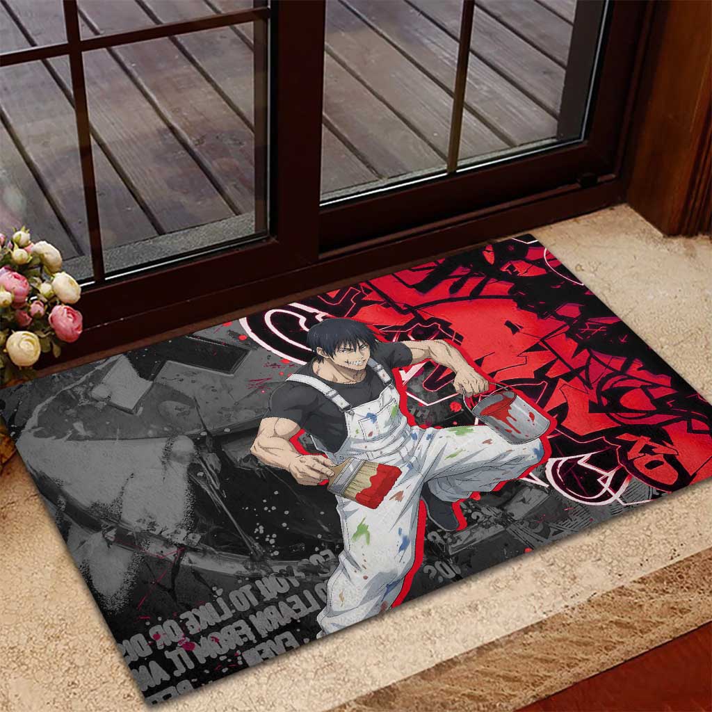 Toji Fushiguro Rubber Doormat Urban Graffiti Anime Style