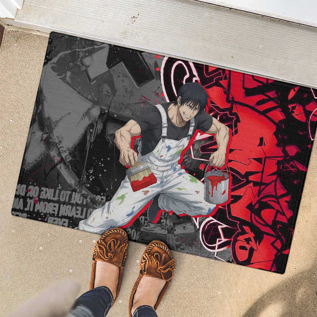 Toji Fushiguro Rubber Doormat Urban Graffiti Anime Style