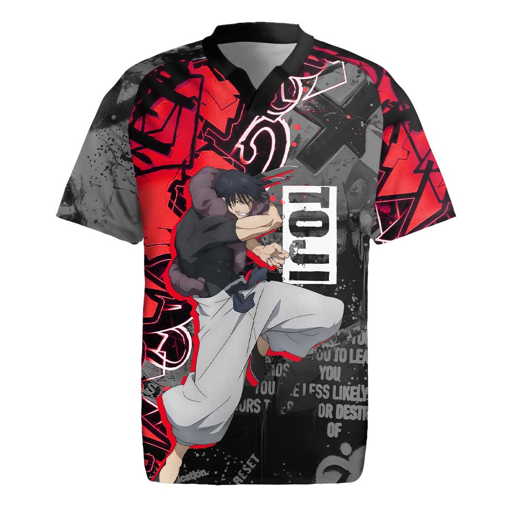 Toji Fushiguro Rugby Jersey Urban Graffiti Anime Style