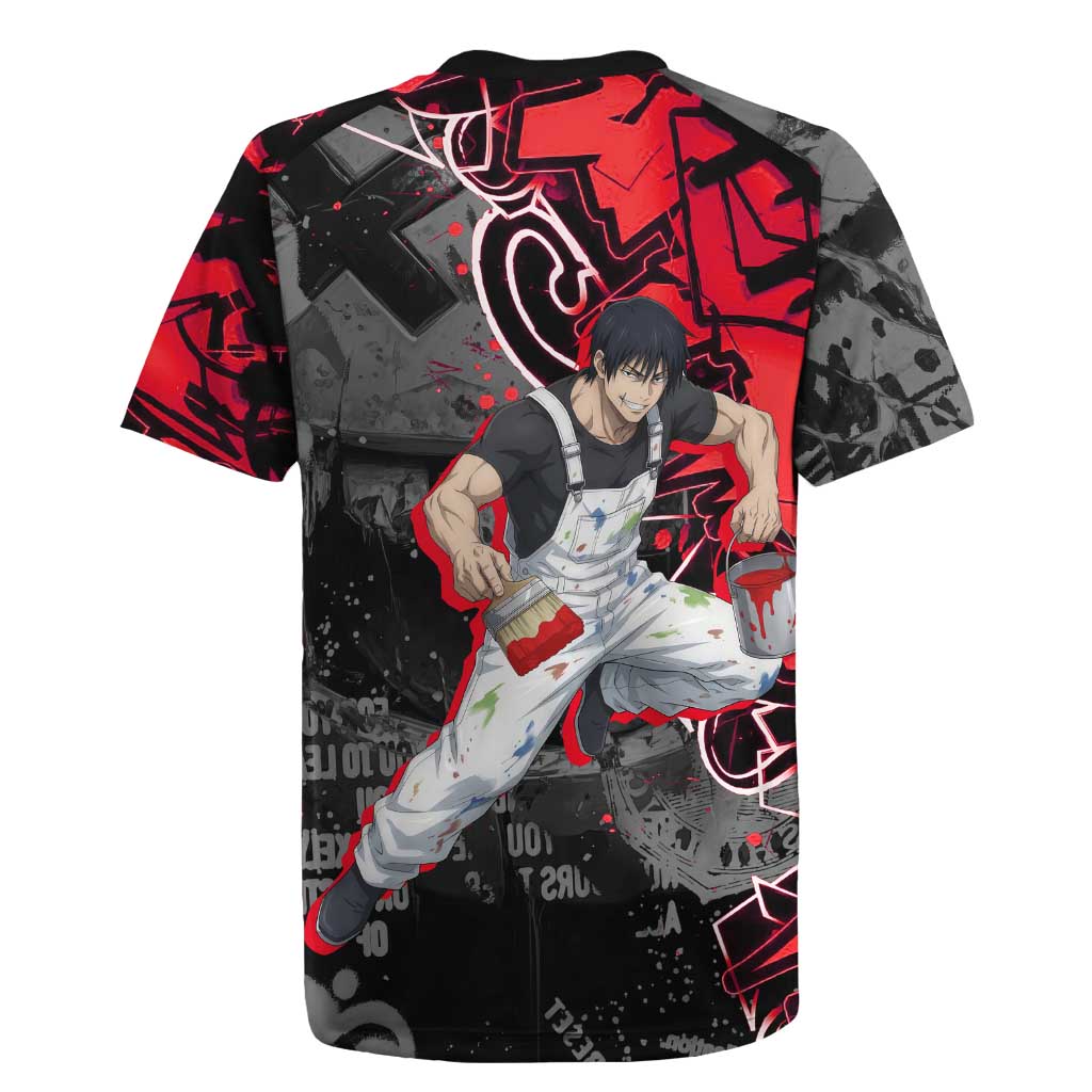 Toji Fushiguro Rugby Jersey Urban Graffiti Anime Style
