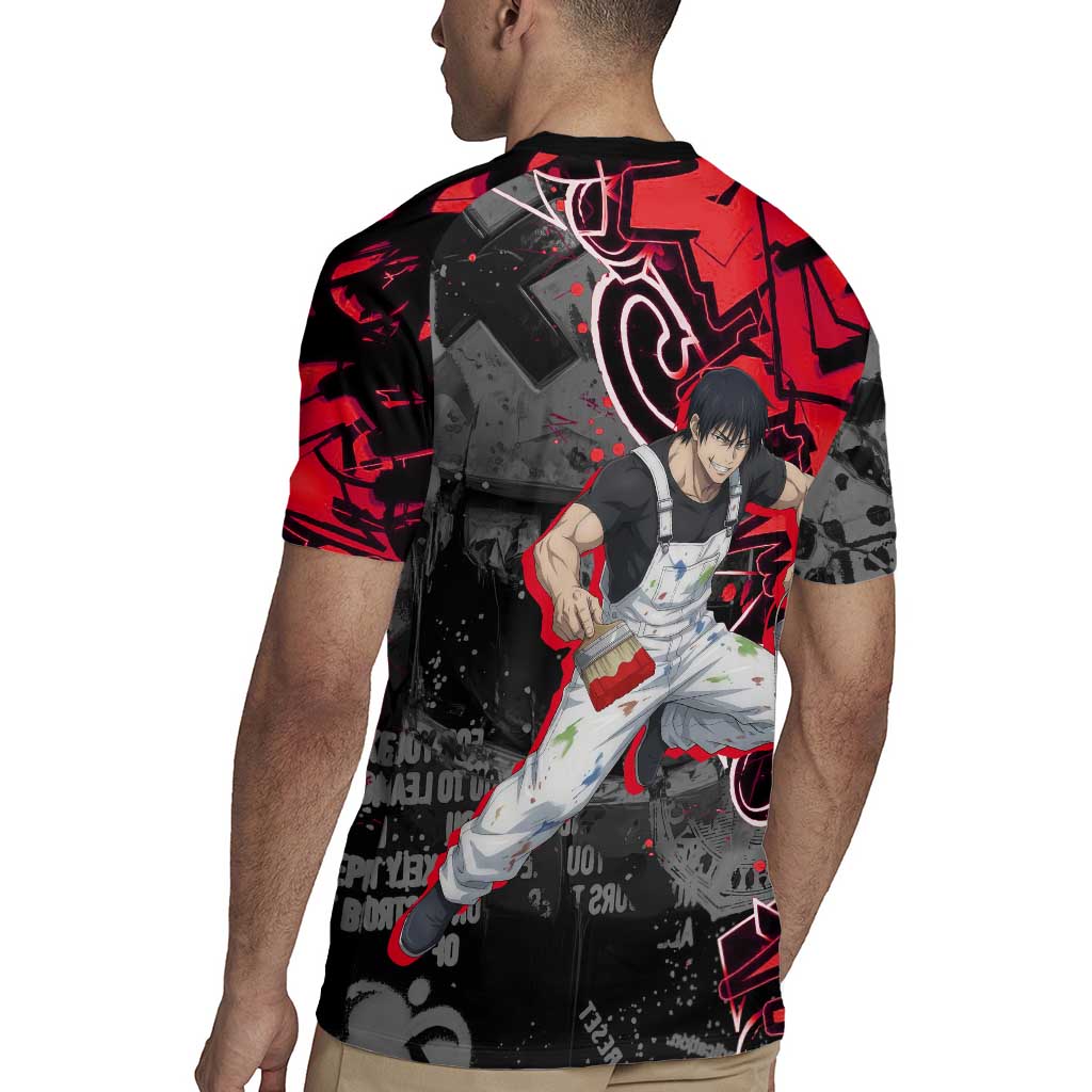 Toji Fushiguro Rugby Jersey Urban Graffiti Anime Style