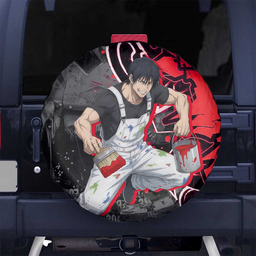 Toji Fushiguro Spare Tire Cover Urban Graffiti Anime Style