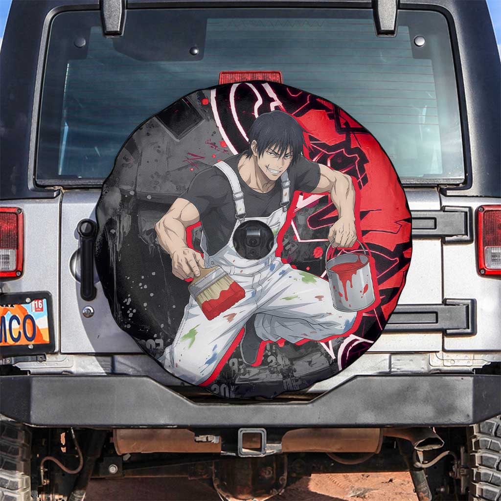 Toji Fushiguro Spare Tire Cover Urban Graffiti Anime Style