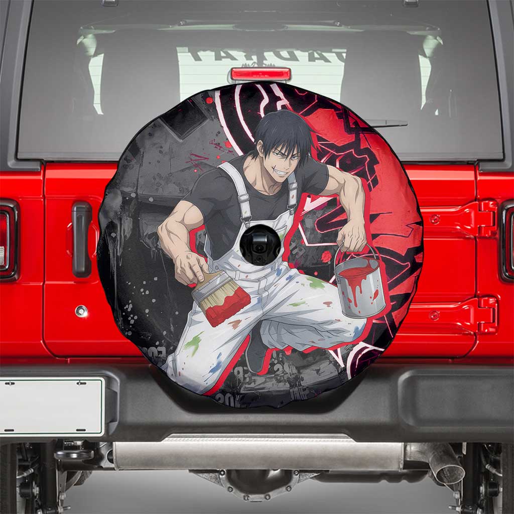 Toji Fushiguro Spare Tire Cover Urban Graffiti Anime Style