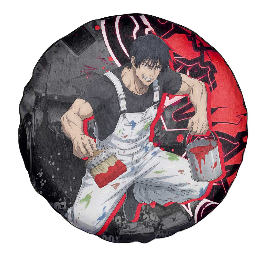 Toji Fushiguro Spare Tire Cover Urban Graffiti Anime Style