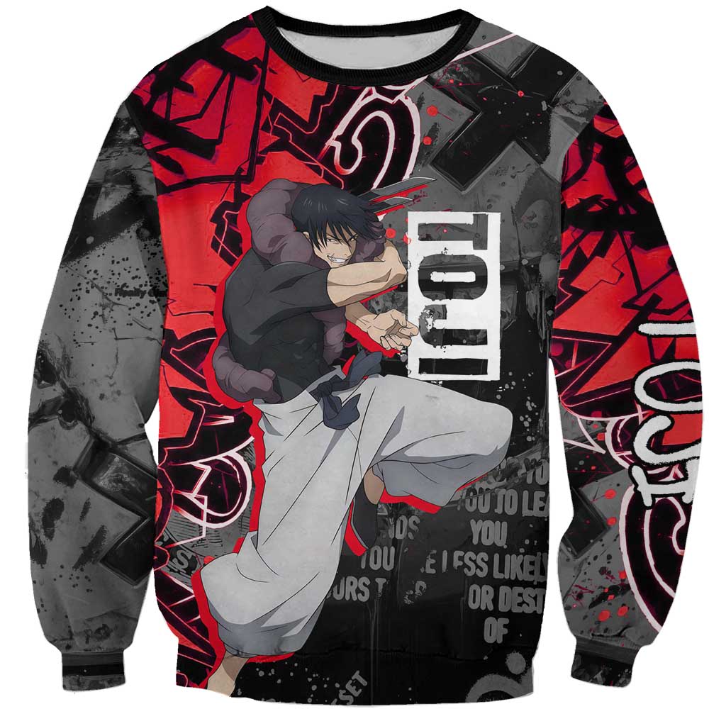 Toji Fushiguro Sweatshirt Urban Graffiti Anime Style