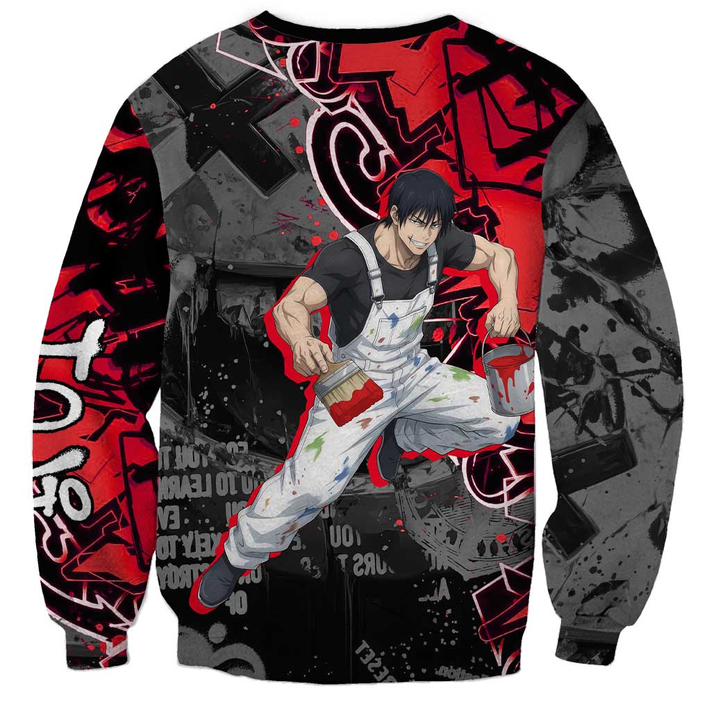 Toji Fushiguro Sweatshirt Urban Graffiti Anime Style