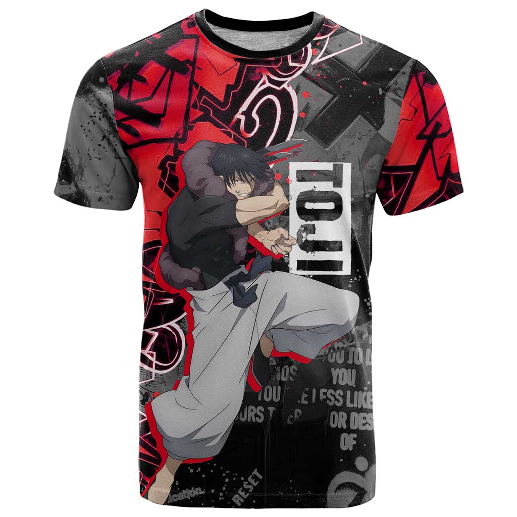 Toji Fushiguro T Shirt Urban Graffiti Anime Style
