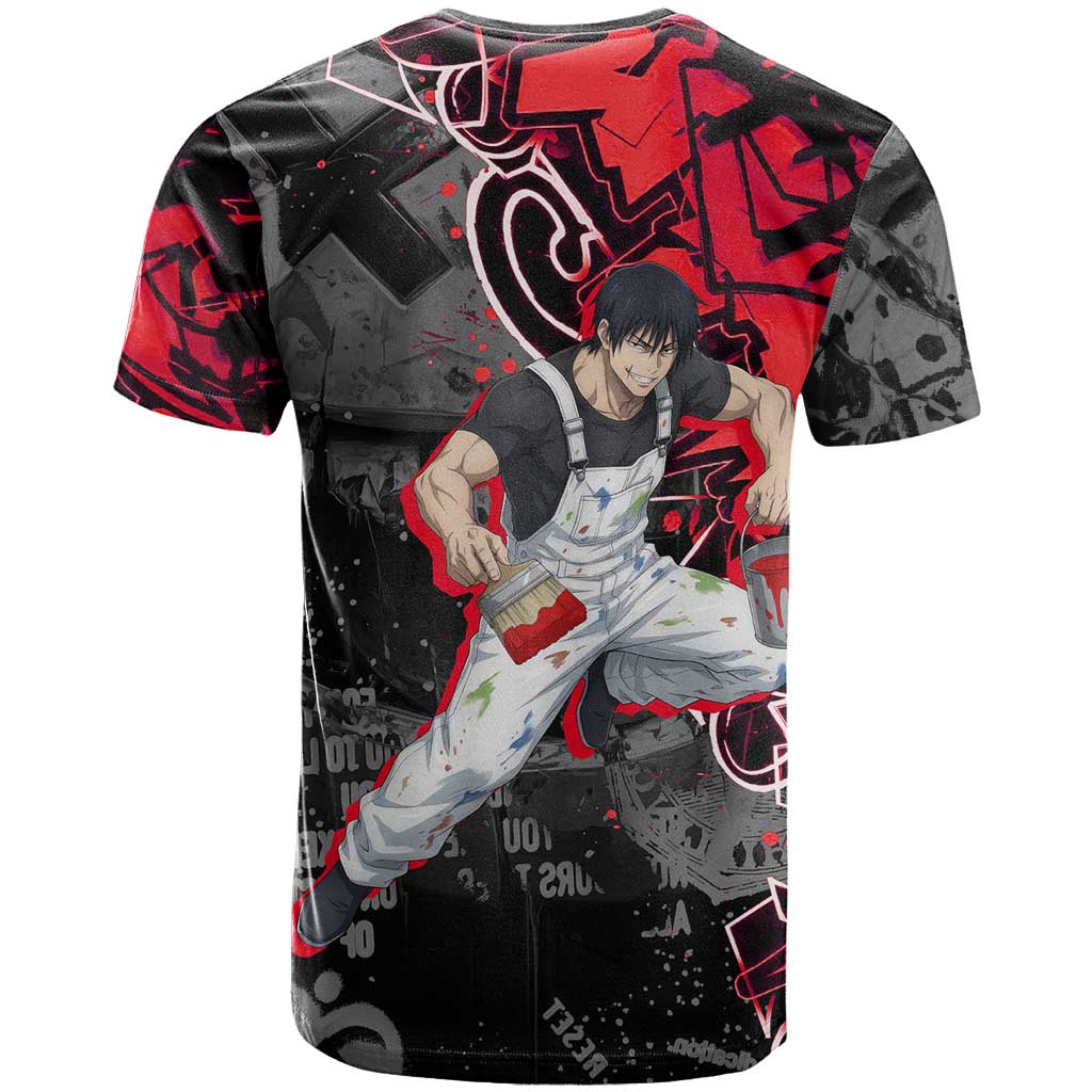 Toji Fushiguro T Shirt Urban Graffiti Anime Style