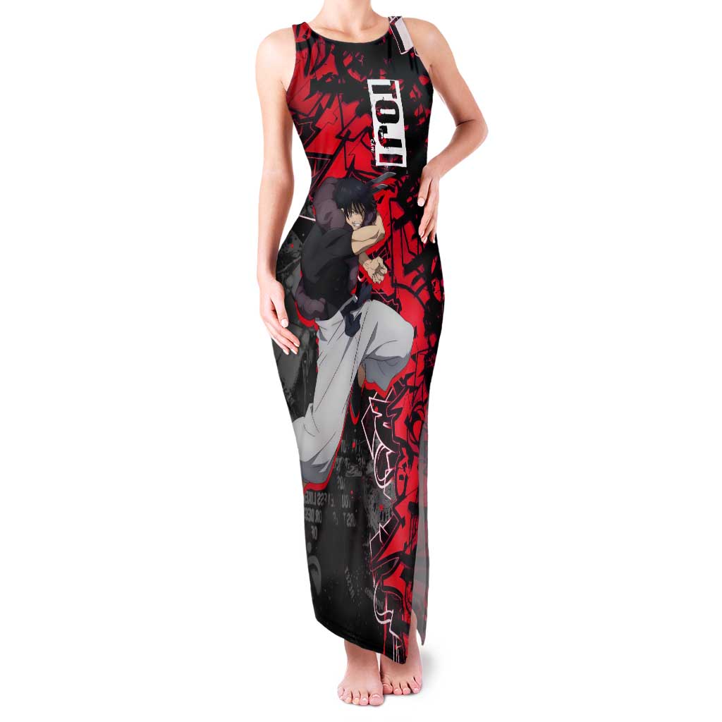 Toji Fushiguro Tank Maxi Dress Urban Graffiti Anime Style