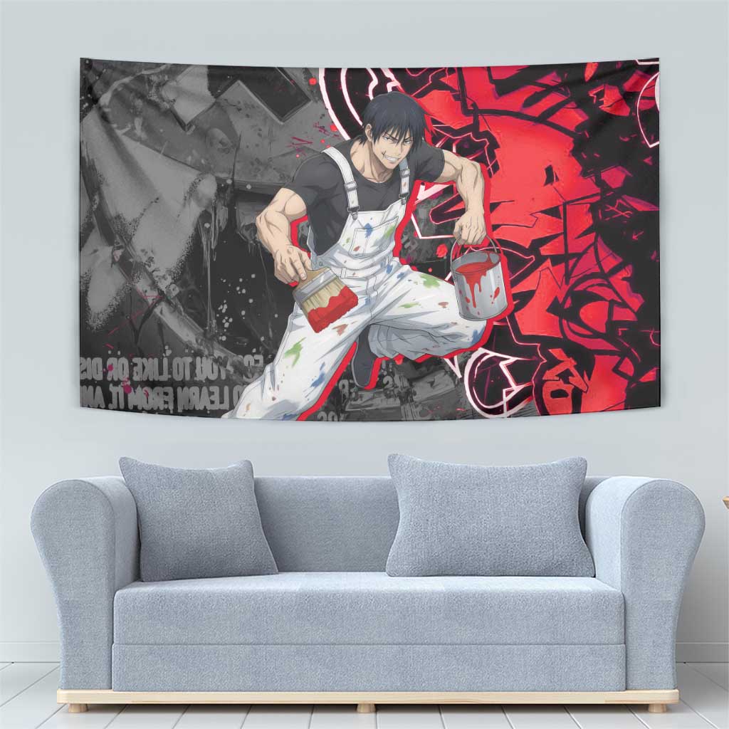 Toji Fushiguro Tapestry Urban Graffiti Anime Style
