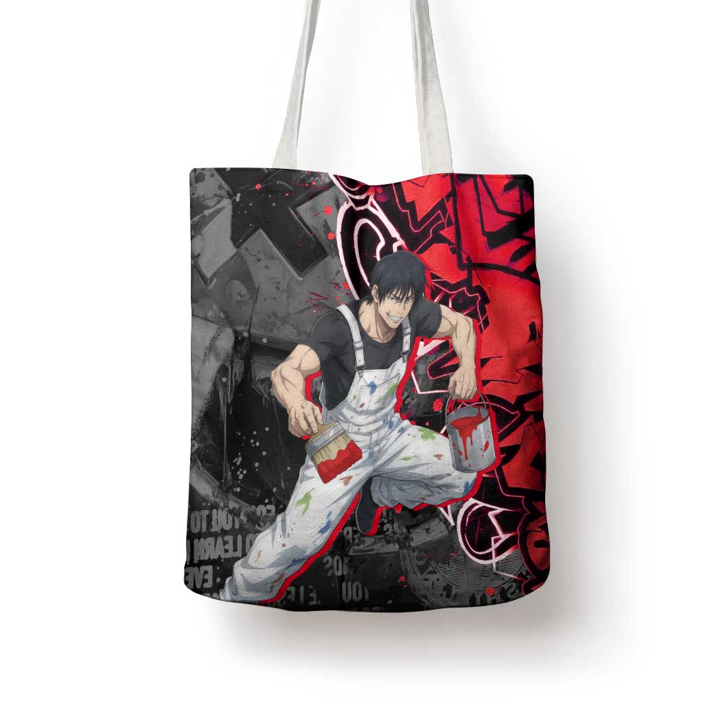 Toji Fushiguro Tote Bag Urban Graffiti Anime Style