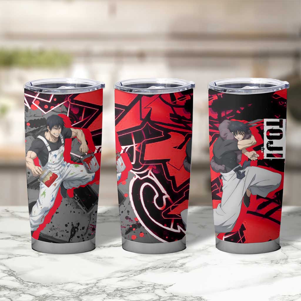 Toji Fushiguro Tumbler Cup Urban Graffiti Anime Style
