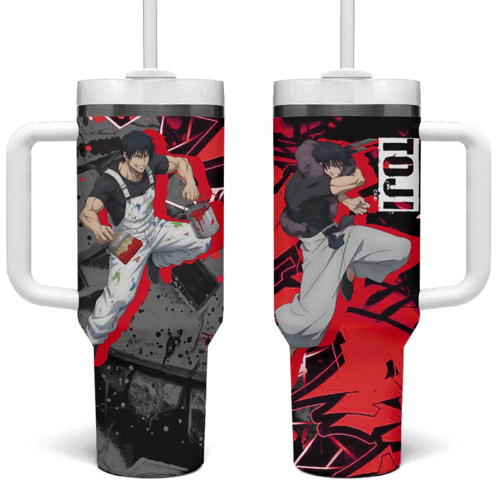 Toji Fushiguro Tumbler With Handle Urban Graffiti Anime Style